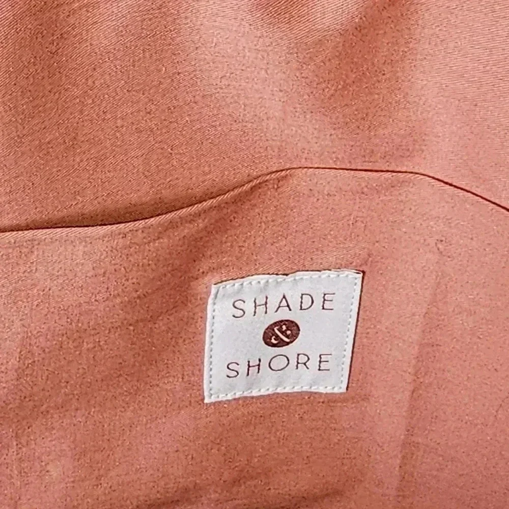 Shade & Shore Straw And Fringe‎  Mauve / White Beach Large Tote